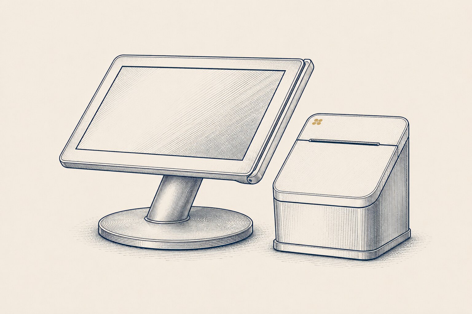 Clover Station point-of-sale with a single register display