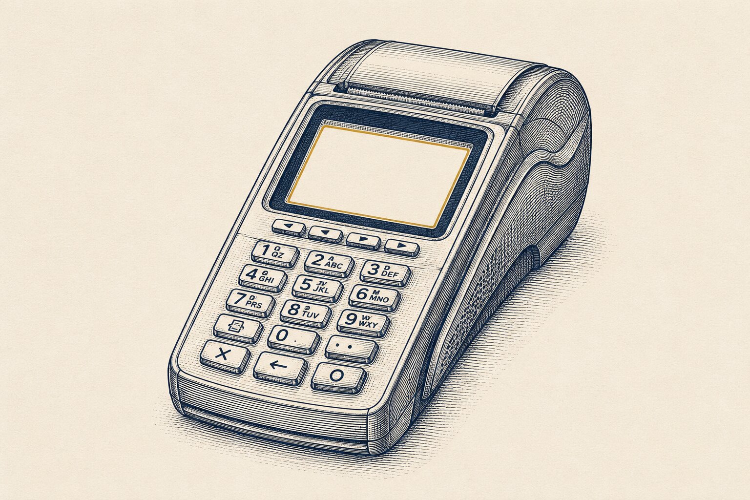 Ingenico Desk 3500 countertop terminal with keypad and receipt printer